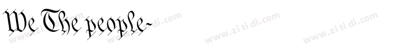 We The people字体转换 We The people字体转换